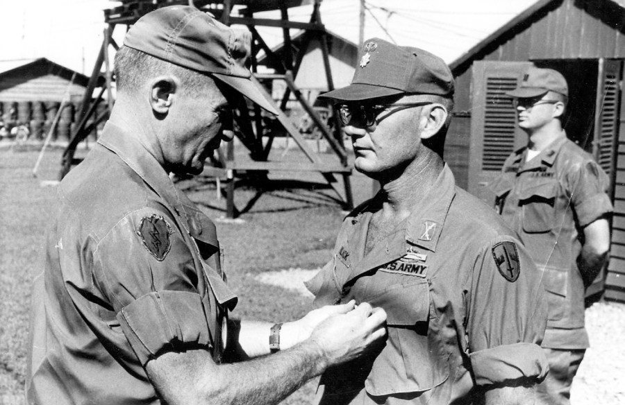 Maj. Robert Black received the Silver Star for valor in 1968 during the Vietnam War. It is this nation’s third highest award for heroism under fire. He first served in the Korean War as a member of the 8th Airborne Ranger company and in Vietnam as a military advisor in Long An Province. Photo provided.