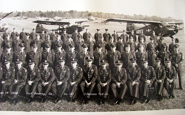 This is the picture of part of the 3rd Aviation Battalion graduation at Fort Benning Ga. in February 1958. Burger is one of the sea of faces in the next to back row in the middle. Photo provided