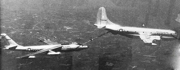 Brown was at the controls of the KC-135 tanker filling up a B-47