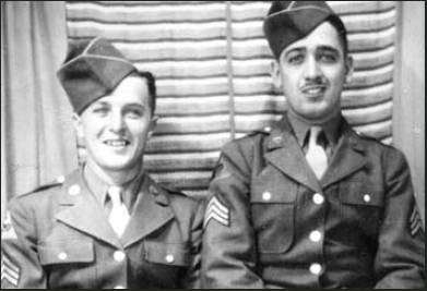 Sgt. Paul Cearlock (right) is pictured with his friend, Sgt. Art Backus, before they shipped overseass. Photo provided