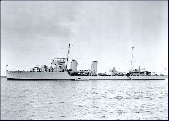 The Canadian Destroyer Saguenay took part in the search for the Battleship Bismark after the German ship sunk the English cruiser HMS Hood. Photo provided