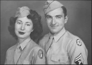 Don and Jan Smally are pictured in their Army uniforms shortly after they got married in the World War II era. Photo provided