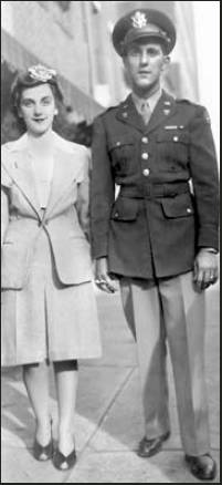 Shortly after graduating from OCS, Art Faloris is pictured with his wife, Eva, now deceased. Photo provided