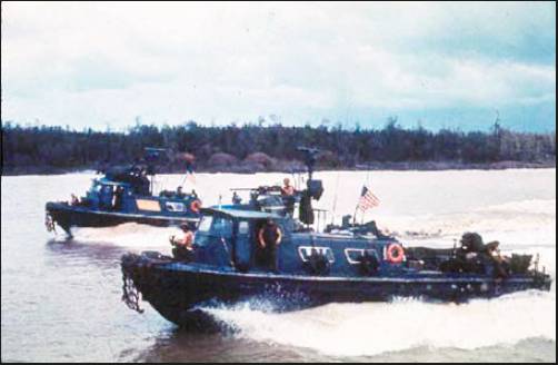 These 50-foot, propulsion-driven, heavily armed swift boats were used in the deltas and rivers of Vietnam. Richard Cook spent quite a bit of time on these swift boats.  Photo provided
