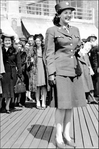 One Easter Sunday, Winifred Leiser was singled out as the “Best Dressed Woman in Uniform” and presented with an orchid while walking on the boardwalk in Atlantic City, N.J. 