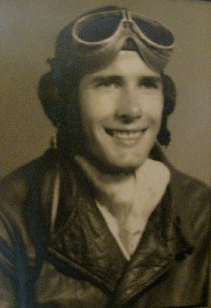 Wearing his leather flying cap, goggles and a leather flight jacket, Don Bunger of Port Charlotte looks like the quintessential World War II Aviation Cadet. He learn to fly pursuit planes at Carlstrom Field in Arcadia in 1944. Photo provided