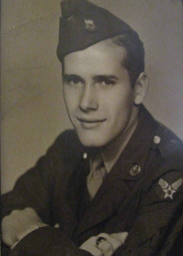 He is pictured in his dress uniform near the end of the Second World War when he was working as a radar repairman for a B-29 bomber squadron based in Shreveport, La. Photo provided 