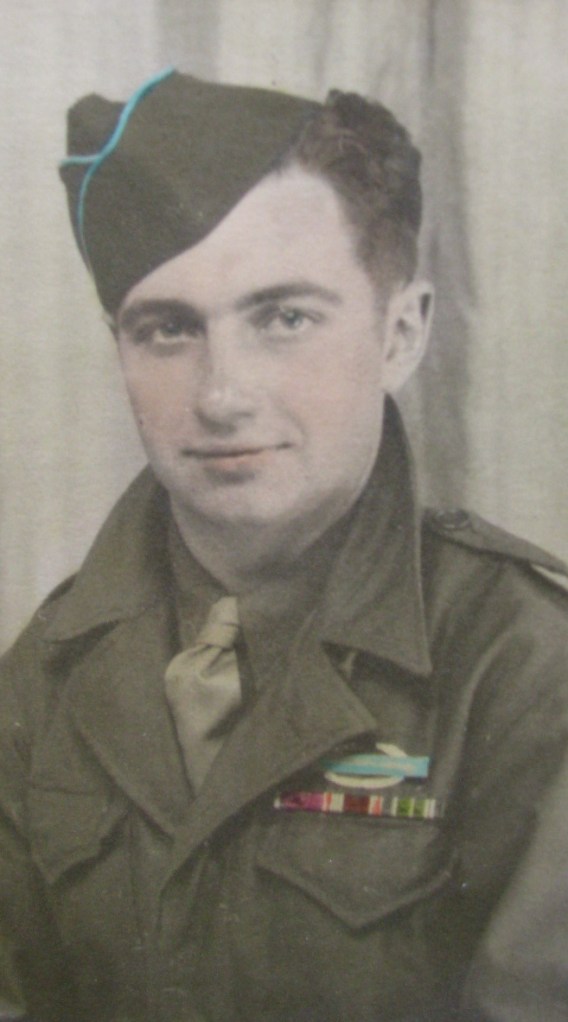 The war for Sgt. Clyde Housel of Reverwood subdivision in Port Charlotte is over when this picture of the 20-year-old soldier was taken in Reams, France in 1945. Note he's wearing the Combat Infantryman's Badge on his chest. Photo provided