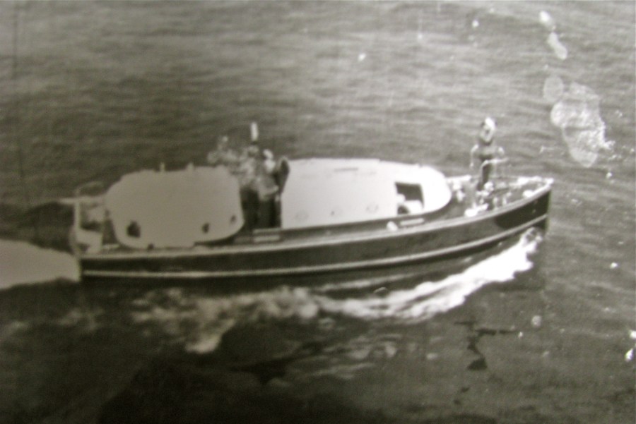 The admiral's barge was a 25-foot teak and mahogany luxury motor launch operated by a coxswain and three deck hands. For two years Lounsbury was one of those seaman who kept the brass on the boat shining brightly. Photo provided