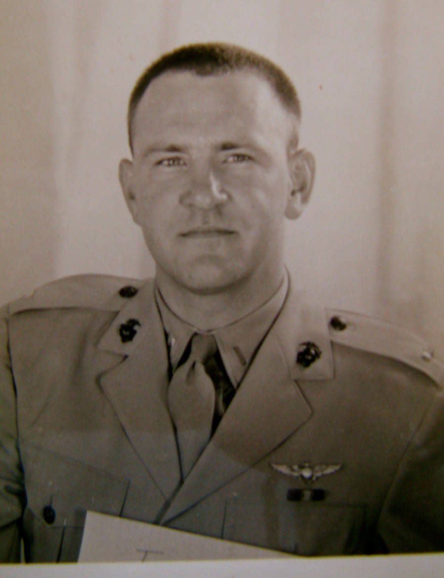  Ray Jasica was a Marine lieutenant flying F9F "Panther" jet fighters in the 1950s when this picture was taken. Photo provided