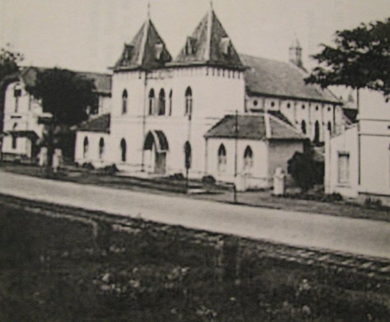 This Catholic high school and church in Semarang, Java was turned into a Japanese concentration camp for children where Rienstra and his cousin, Hans, were confined during World War II. Photo provided by Robert Tienstra
