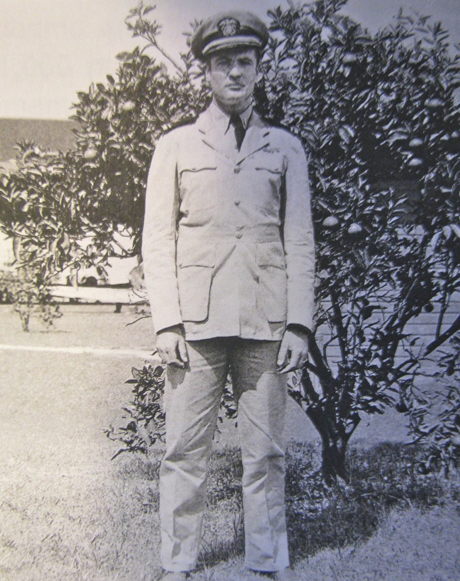 This was Timmis shortly after being commissioned an aviator and junior grade lieutenant. When this picture was taken in the summer of 1943 he was a dive bomber instructor at Daytona Naval Air Station. Photo provided