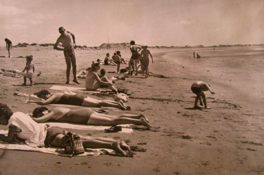 This was an R & R Area for officers and their wives on the beach at Tansui, Formosa in 1955. Jack was working for the Naval Auxiliary Communication Center at the time. Photo provided