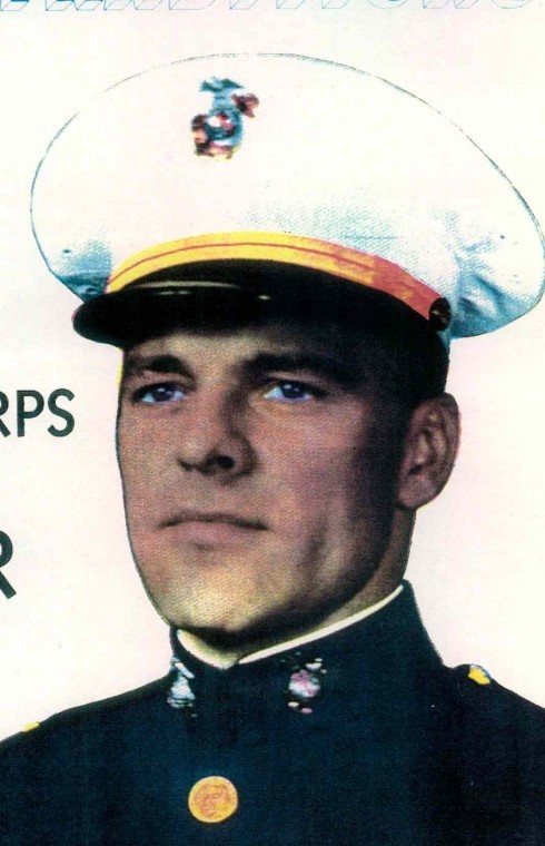 Paul Vnencak was a "Marine poster boy" during World War II. This picture of him in full-dress uniform appeared in hundreds of post offices throughout the country during the war. Photo provided