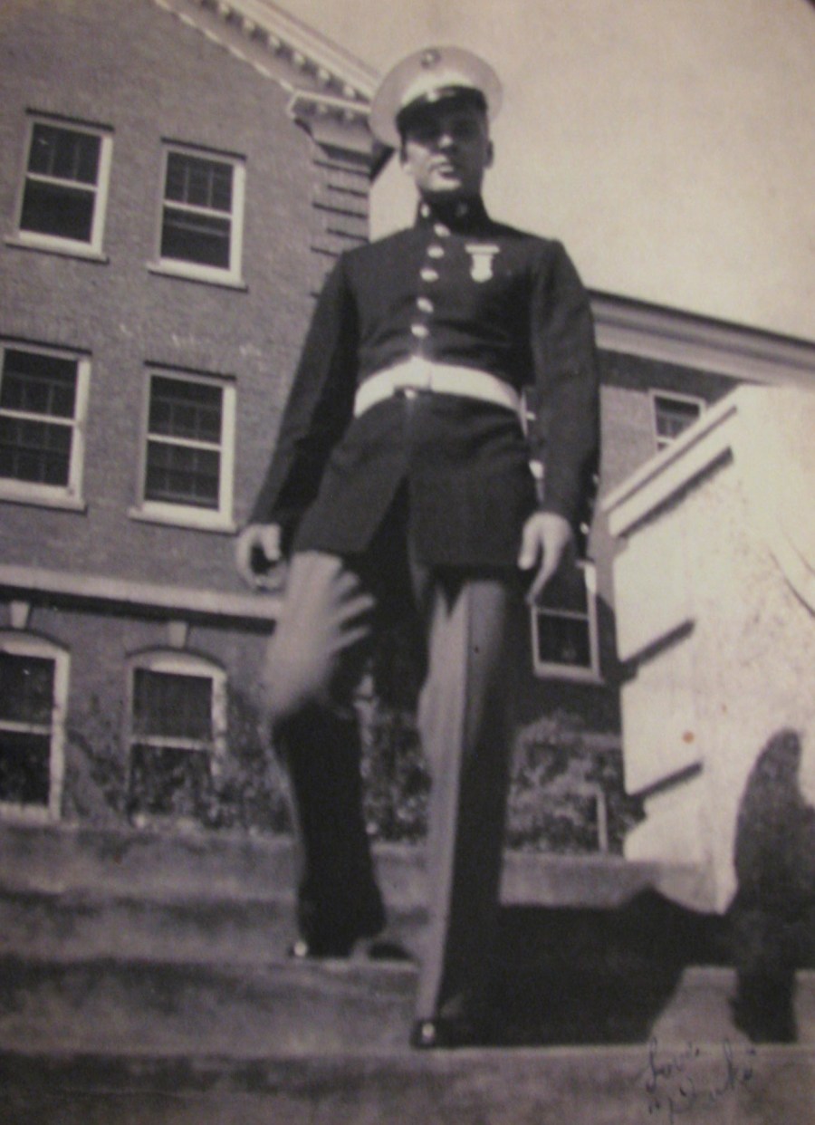 The war had just started when this picture was snapped of Vnencak at the Marine base at Quantico, Virginia in 1941. Photo provided