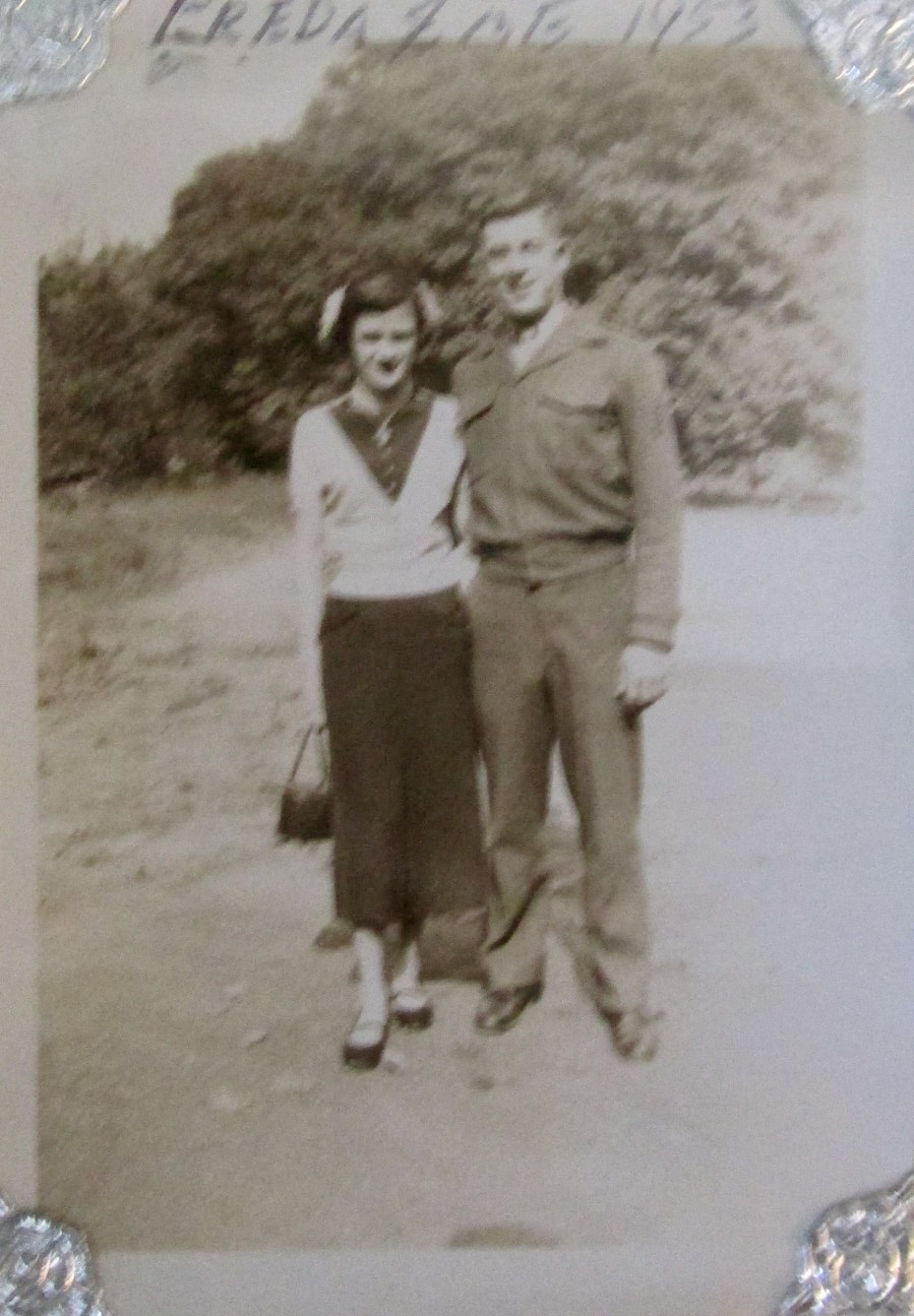  This picture of Freda and Larry Cote in his Marine Corps uniform was taken in 1953 shortly after he returned from the Korean War. It was about the time the couple was married. Photo provided 
