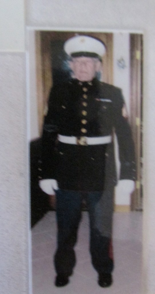 At 75 Cote in clad in his Marine Dress Blues. Photo provided