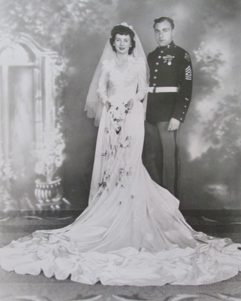  Buff and his late wife, Rose, on their wedding day, Dec. 19, 1943, in Glen Cove, N.Y. They were married 65 years. Photo provided