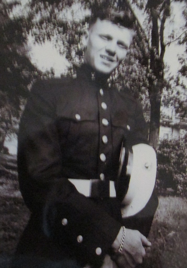 Peterson was 17-years-old and had just graduated from boot camp at Parris Island, S.C. in 1946 when this picture of him in full dress uniform was taken. Photo provided 