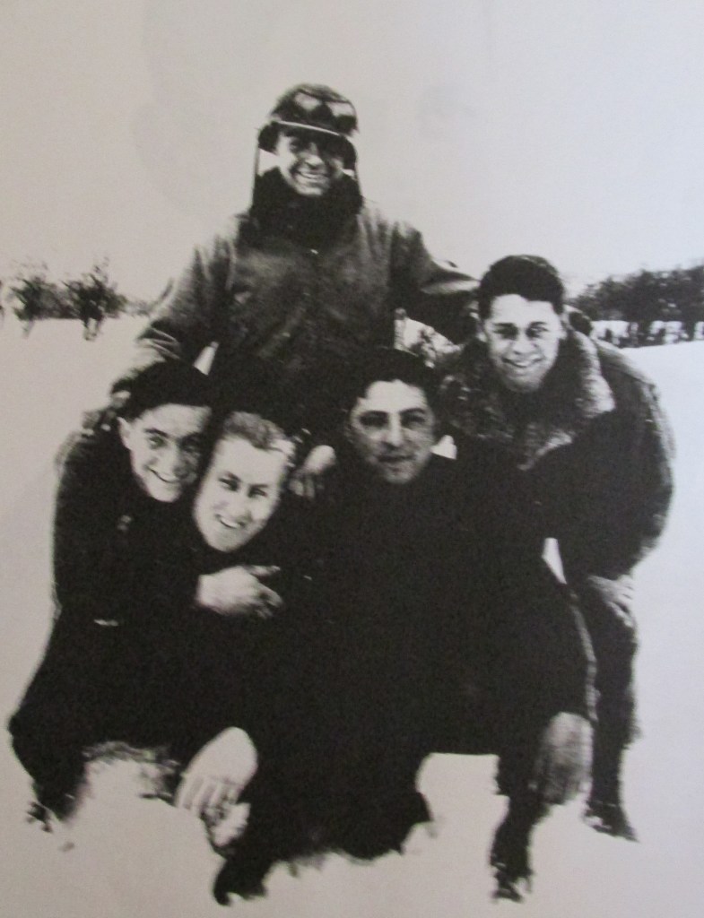 This was Meersman's half-track crews at Malmedy, Belgium. He is the guy at the right, bending over with the fur collar. This is near where 84 American POWs were gunned down in the snow by members of the Waffen-SS. Photo provided