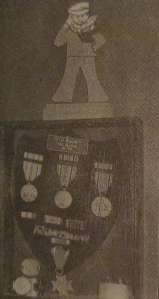 Wagner received two battle stars for participating in the Battle of Okinawa and the Battle of the Philippines, an Asiatic-Pacific Theater medal, a Philippine Liberation medal,  and a World War II Victory medal. Sun photo by Don Moore