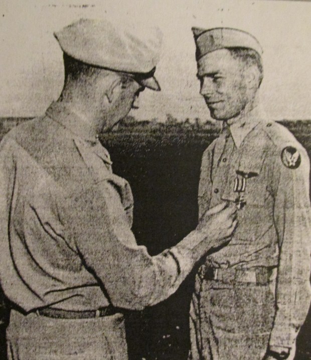 Coffield, founder of Coffield Oil, was on the 465th Bomb Group's first mission to bomb Polesti, Romania. He completed the mission in spite of a fire in the number 3 engine, earning him the DFC, the first for his squadron. He enlisted in the Air Force on Feb. 3, 1941 and completed his 51st mission on August 28, 1944. Photo provided. 
