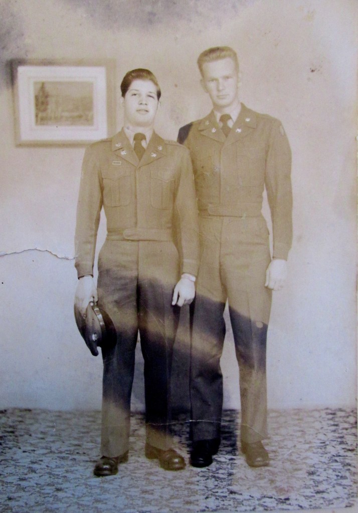 Bill (left) is pictured with his best military buddy, Sgt. Duke Cranford while serving with the 19th Infantry Division in Japan as occupation troops in 1950 just before the start of the Korean War. He lost many of his 19th Infantry Division buddies in Korea. However Dunk survived to retire after 30 years in the Army as a command sergeant major. Photo provided