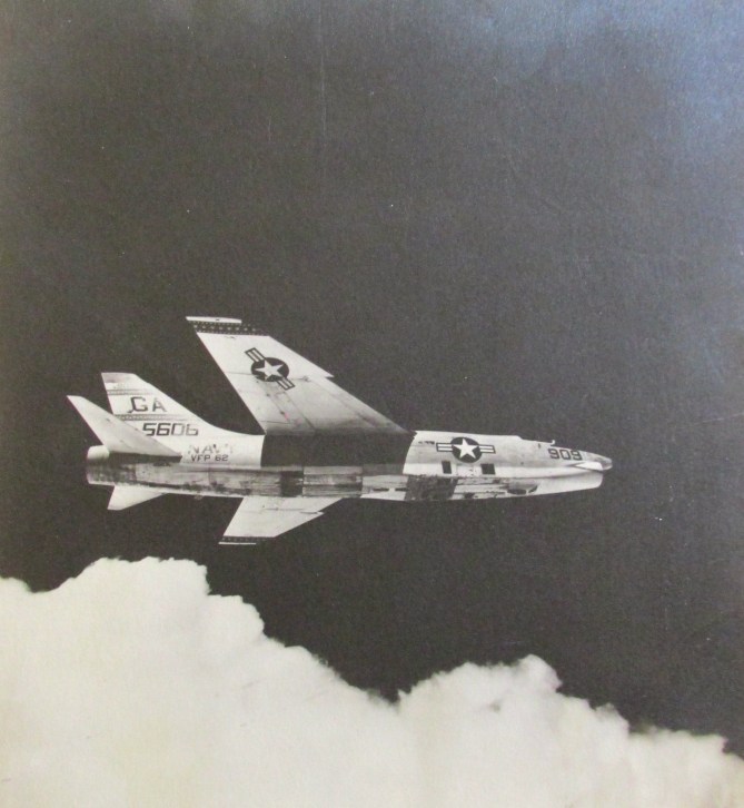 This is the “Crusader” fighter, specially-equipped with cameras, not guns, that took the pictures of the Russian missiles in Cuba. Photo provided