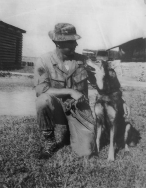 Hunter and Champion are back at base camp with the 25th sharing a moment. Photo provided